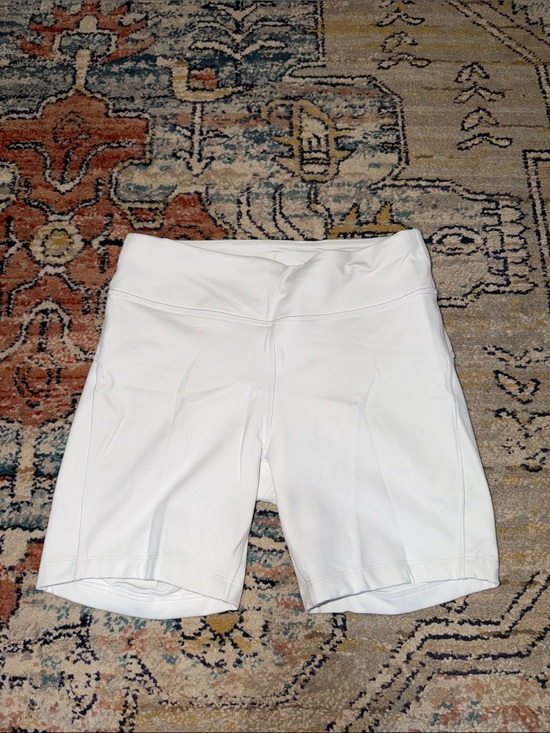 Outdoor Voices Pants - Outdoor Voices White High-Rise Bike Shorts